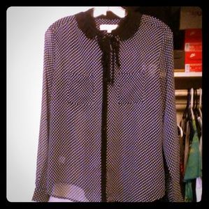 LOFT pokadot blouse